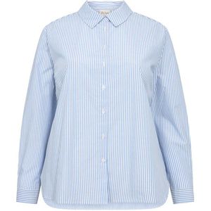 Wasabiconcept gestreepte blouse blauw/wit