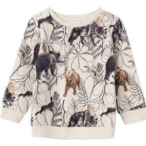 NAME IT MINI sweater NMMOLERT met all over print beige/multicolor