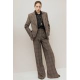 Mango geruit regular blazer grijsbruin