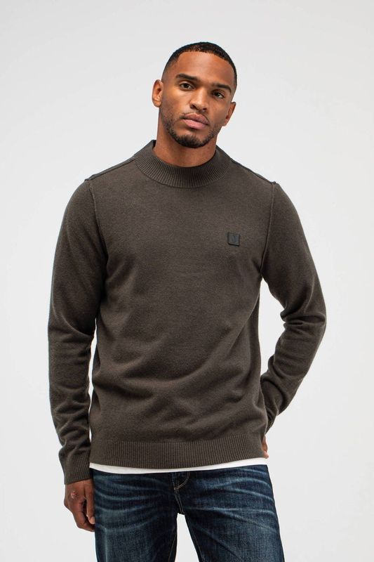 Butcher of Blue - Clifden Mock Turtleneck - Coltrui - Bruin