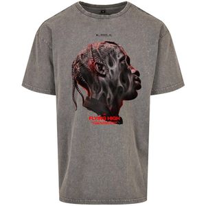 Mister Tee T-shirt met printopdruk grijs