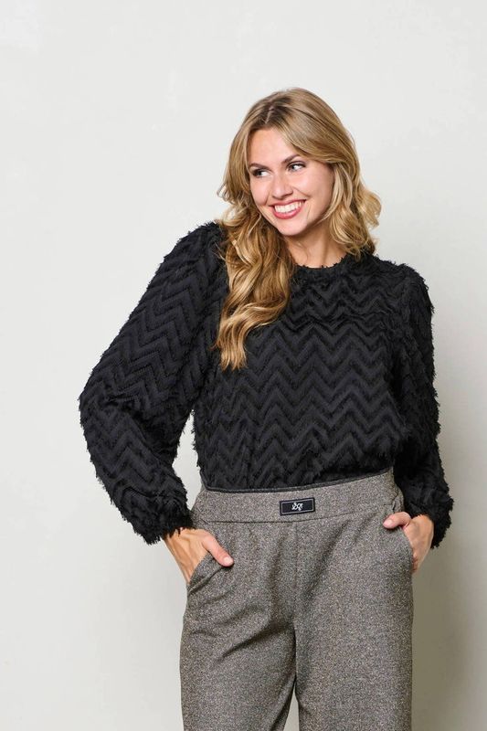 &Co Woman Top lange mouw BL408 WINI Ecru