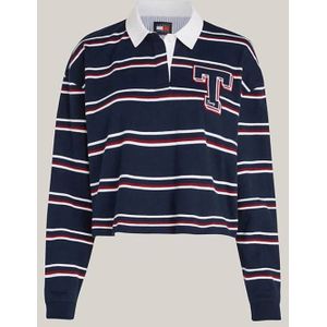 Tommy Jeans gestreepte sweater donkerblauw/ rood/ wit