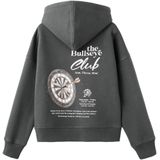 Mango Kids hoodie met backprint antraciet