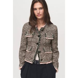 Mango tweed jasje zwart