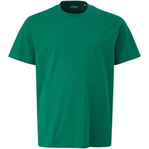 s.Oliver Big Size regular fit T-shirt Plus Size met logo groen