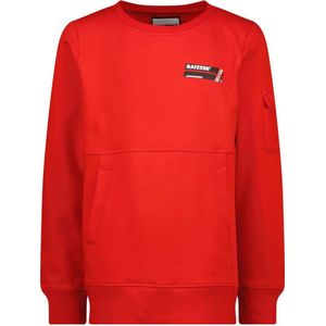 Raizzed sweater Kanpur met printopdruk felrood