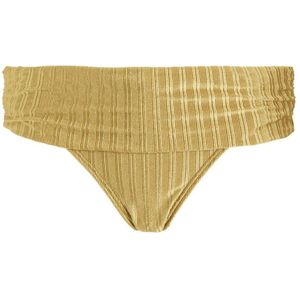 BEACHWAVE omslag bikinibroekje met ribstructuur goud