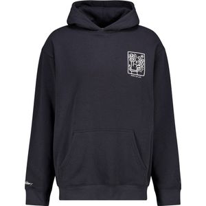 America Today hoodie met backprint dull black