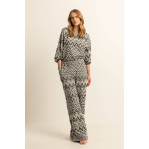 Expresso high waist broek zwart gebreid