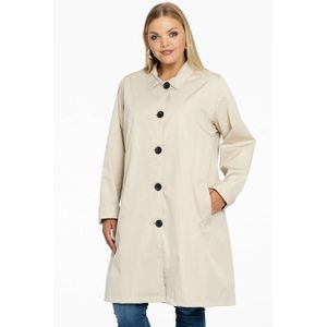 Yoek regenjas beige