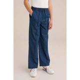 WE Fashion Blue Ridge straight sweatpant dark blue denim