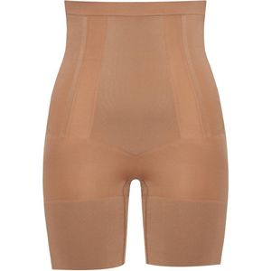 SPANX OnCore sterk corrigerende High-Waisted Mid-Thigh short donkerbeige