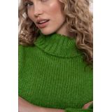 Geisha Dames trui groen (Maat: XS) - Effen - Halslijn: Col,