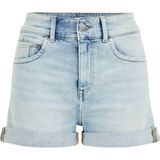 WE Fashion Blue Ridge high waist slim fit denim short light blue denim