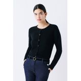 Caroll gebreid vest van kasjmier zwart