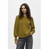 OBJECT - Blouseshirt - Olijfgroen - Gerecycled Materiaal - Lange Mouw