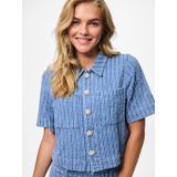 PIECES - Denim Blouse - Lichtblauw - Katoen