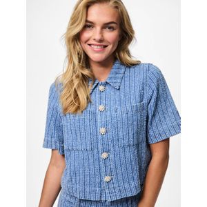 PIECES - Denim Blouse - Lichtblauw - Katoen