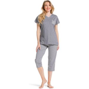 Pastunette pyjama met stippen grijs/wit