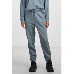 PIECES high waist regular fit sweatpants PCCHILLI grijsgroen