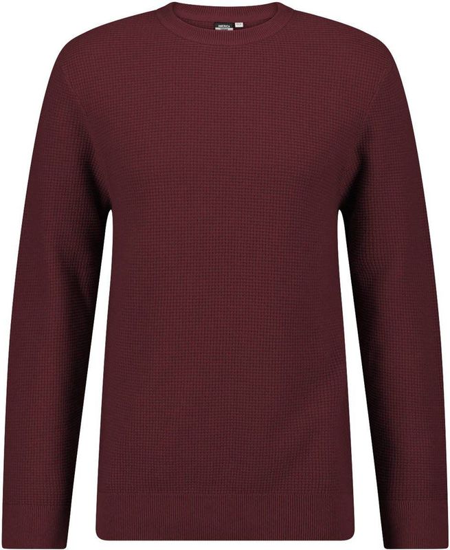 America Today trui met ingebreid patroon rood