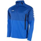hummel Junior sportsweater Authentic 1/4 Zip kobaltblauw/zwart
