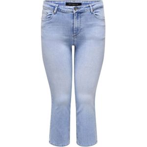 ONLY CARMAKOMA cropped flared jeans CARWILLY light blue denim