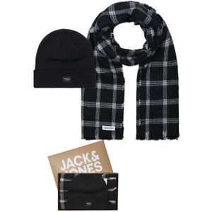 JACK & JONES giftbox muts + sjaal JACFROST zwart