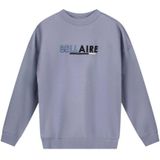 Bellaire sweater met printopdruk vergrijsdblauw