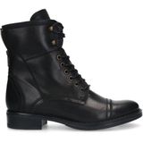 Manfield leren veterboots zwart