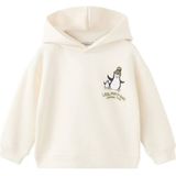 Mango Kids hoodie met backprint ecru