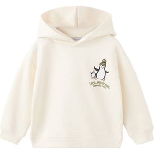 Mango Kids hoodie met backprint ecru
