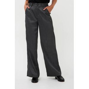 EsQualo - Trouser Shimmer Crinkle - Broek - Anthraciet