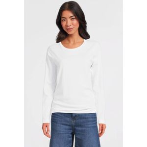 Anytime - Value - Longsleeve - Wit - Dames - Ronde Hals - Katoen