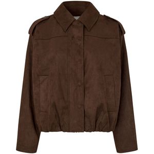 Modström Imitatiesuede jasje bruin