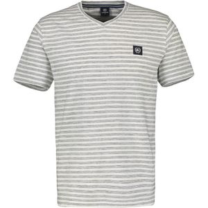 LERROS gestreept regular fit T-shirt wit/grijs