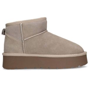 Sacha suède enkelboots beige