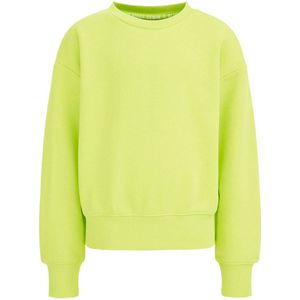 WE Fashion Blue Ridge sweater limegroen