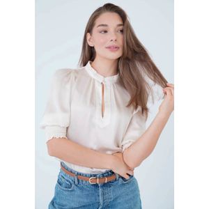 Est'seven zijden blousetop ecru