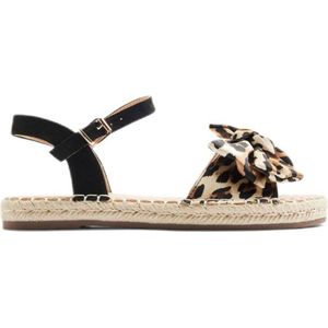 Graceland sandalen met panterprint zwart