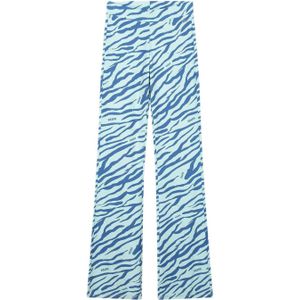 NIK&NIK broek met zebraprint helderblauw/donkerblauw