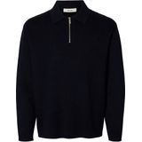 SELECTED HOMME pullover gebreid donkerblauw
