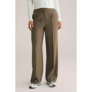 WE Fashion - Wide Leg Regular Waist Broek - Bruin