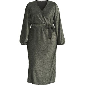 GREAT LOOKS overslagjurk met glitters zilver