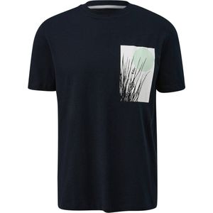 s.Oliver regular fit T-shirt met printopdruk marine