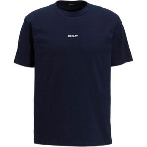 REPLAY T-shirt met logo indigo blue