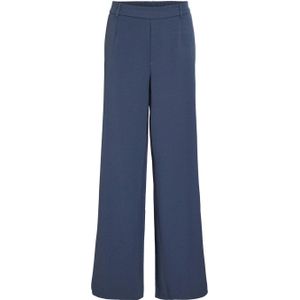 VILA high waist wide leg broek VIVARONE grijsblauw