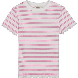 Garcia gestreept T-shirt wit/roze