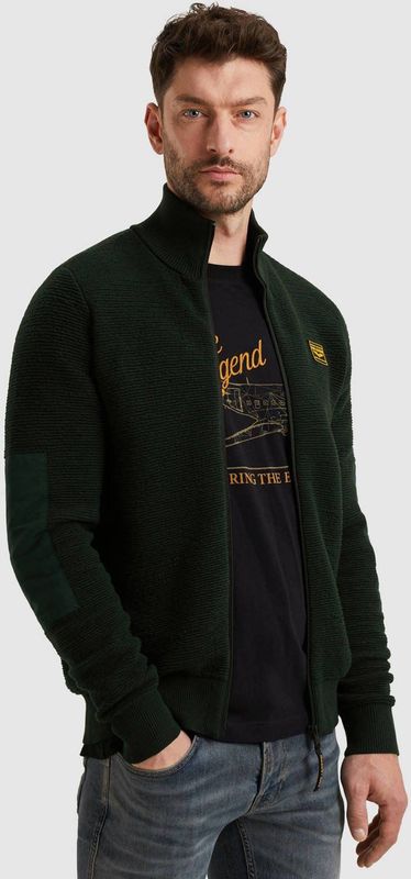 PME Legend - Vest - Groen - Effen - Opstaande Kraag met Rits